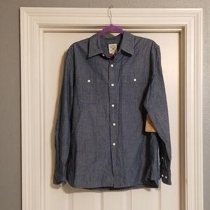 NWT True Craft Grid Print Button Down